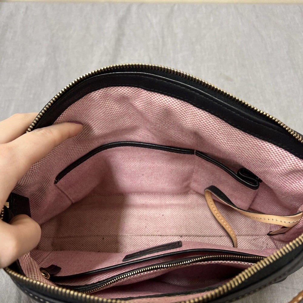 Dooney & Bourke Portofino? Pebble Leather Black Shoulder Bag FS Benefits Charity - Picture 14 of 15